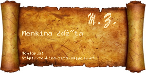 Menkina Zéta névjegykártya